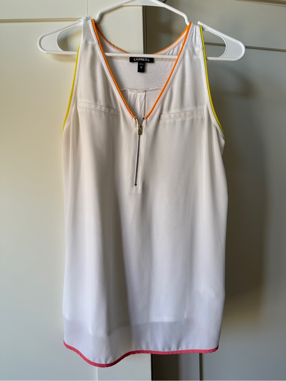 Sleeveless Zip-Front Blouse, Size M by Express